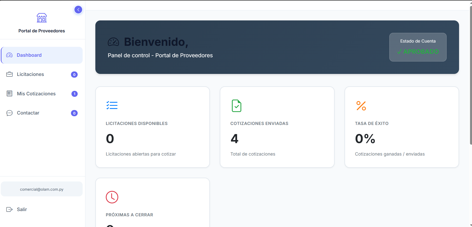 AcquireFlow — Proveedores