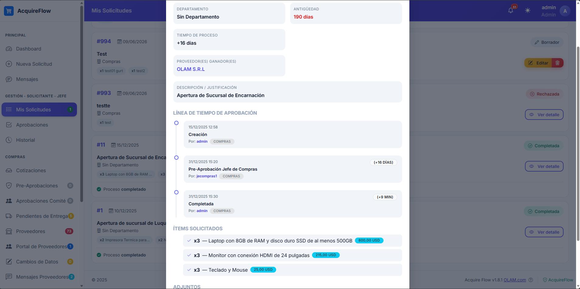 AcquireFlow — Nueva Solicitud